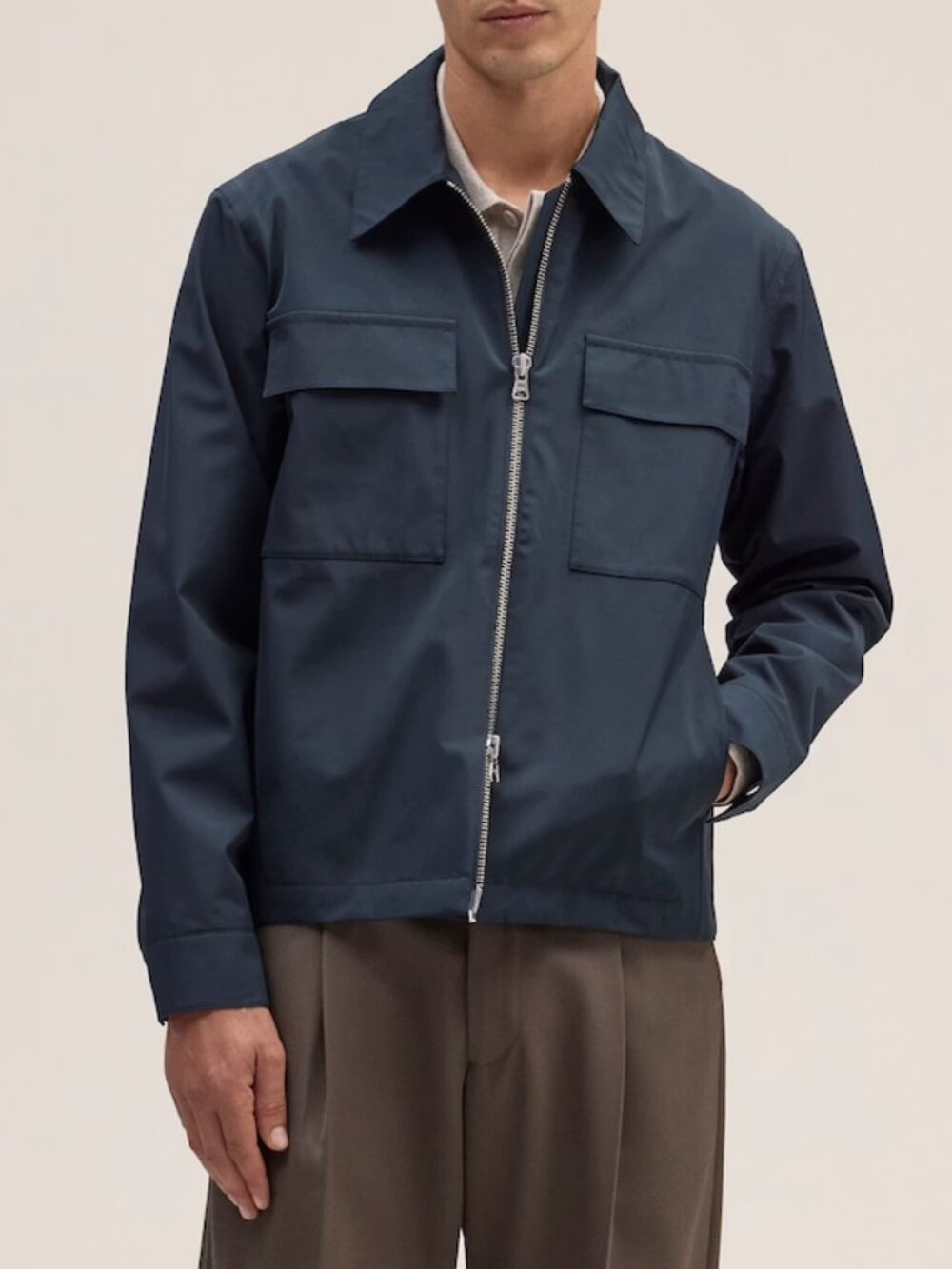 NN.07 Navy Lightweight Technical Waterpoof Jacket in Medium
